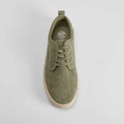 Blucher de lona y yute verde NYC