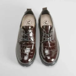 Blucher grabado coco marrón COMFEET