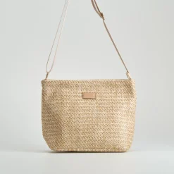 Bolso de rafia beige PICCOLA PIU