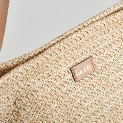 Bolso de rafia beige PICCOLA PIU