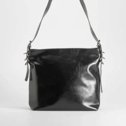 Bolso hombro argollas negro PICCOLA PIU