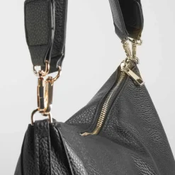 Bolso hombro asa bolitas negro PICCOLA PIU