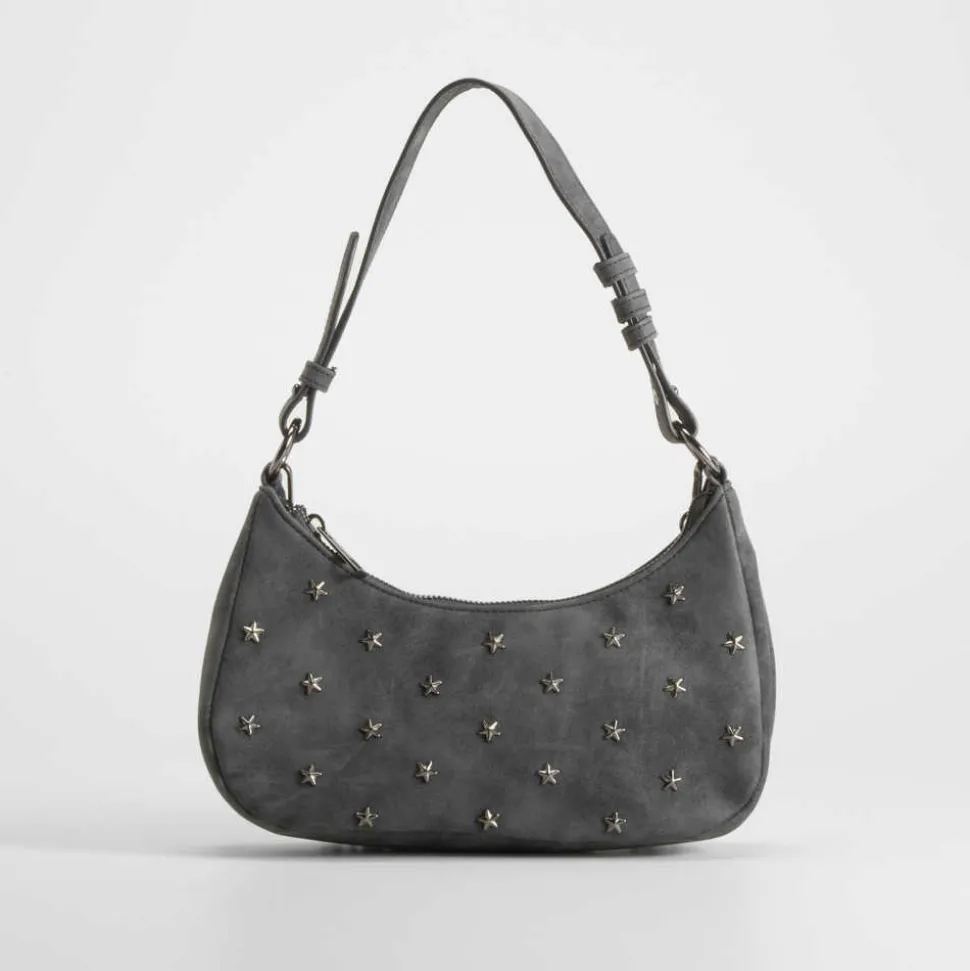 Bolso hombro gondola estrellas gris PICCOLA PIU