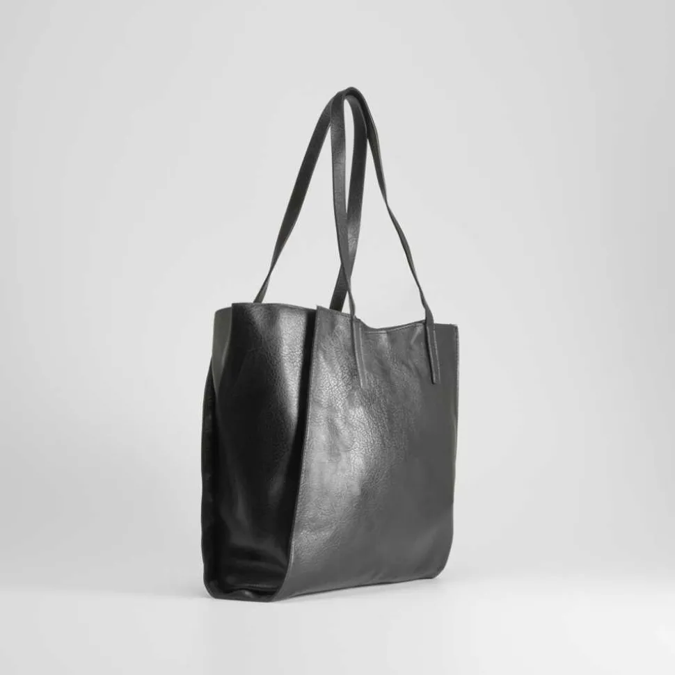 Bolso shopper negro con remaches PICCOLA PIU