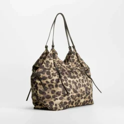 Bolso shopping leopardo camel PICCOLA PIU