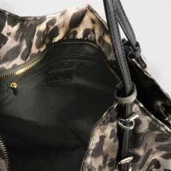 Bolso shopping leopardo camel PICCOLA PIU