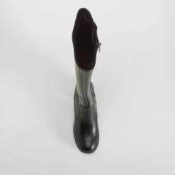 Bota alta de tacón con plataforma negro NYC