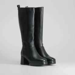 Bota alta tacón con plataforma negro PICCOLA PIU