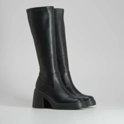 Bota de tacón negra NYC