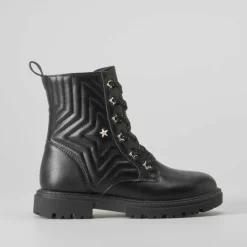 Bota estrella juvenil negra OH GIRL