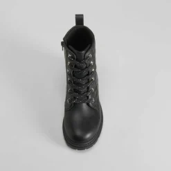 Bota estrella juvenil negra OH GIRL