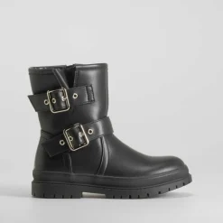 Bota hebillas negra juvenil OH GIRL