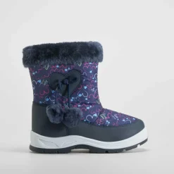 Bota nieve pompón azul UDOK