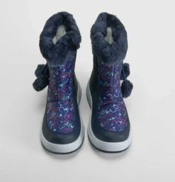 Bota nieve pompón azul UDOK