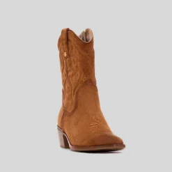 Bota tacón campera camel XTI