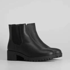 Botín chelsea basic track negro NYC