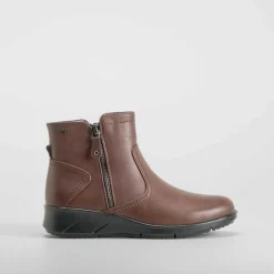 Botín cremallera Soft Insock marrón COMFEET
