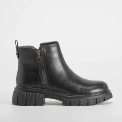 Botín cremallera vestir Soft Insock negro COMFEET