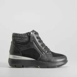Botín cuello lana Shock Absorber negro COMFEET