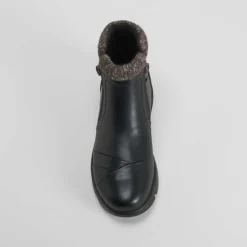 Botín doble cremallera Soft Insock negro COMFEET