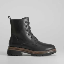 Botín negro militar plano de COMFEET