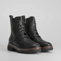 Botín negro militar plano de COMFEET