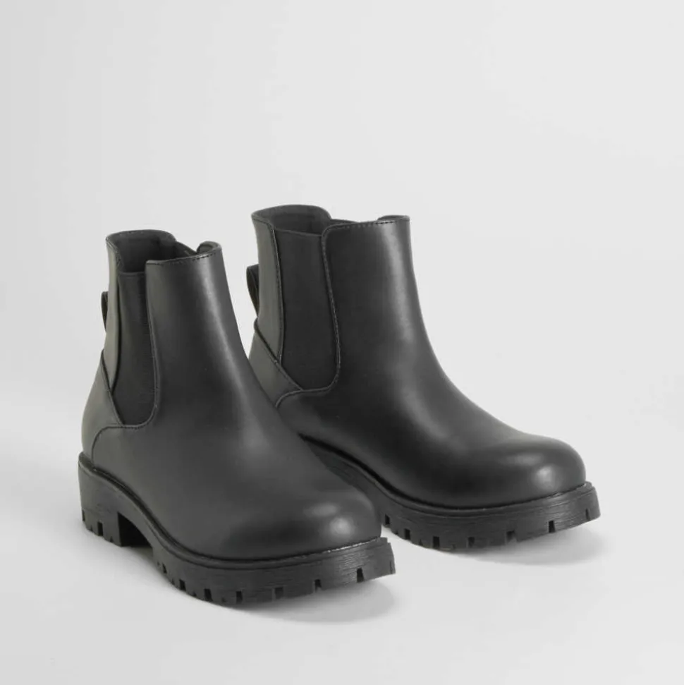 Botín plano chelsea negro OH GIRL