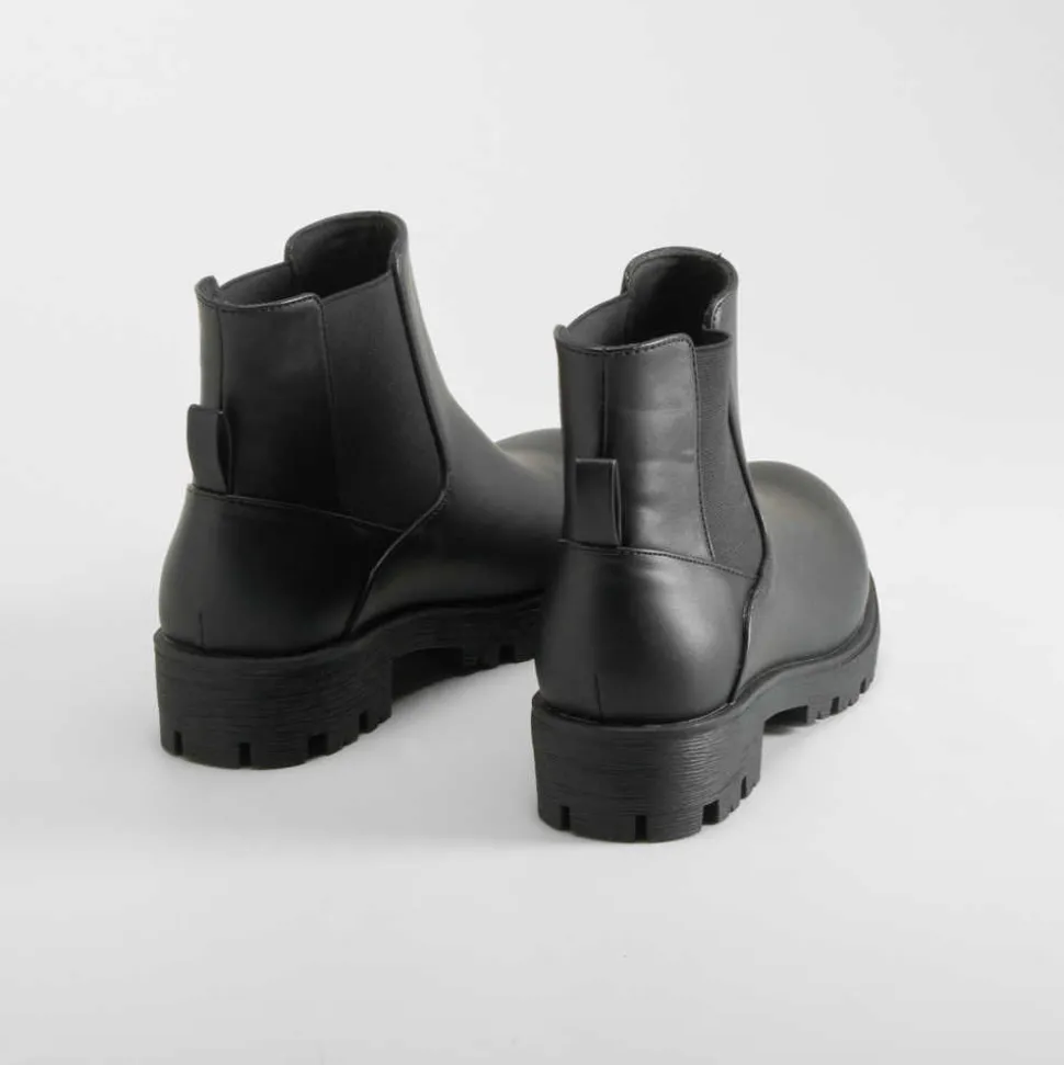 Botín plano chelsea negro OH GIRL
