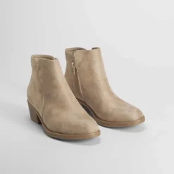 Botín tacón campero beige PICCOLA PIU