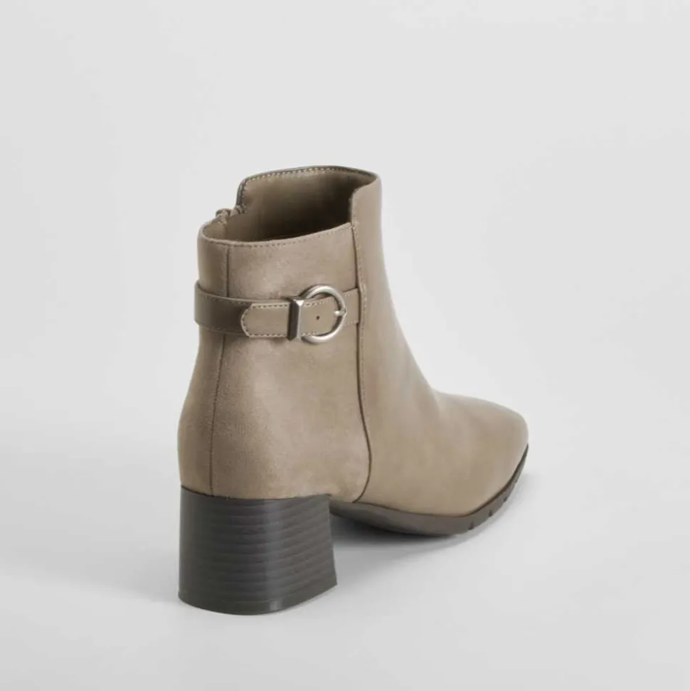 Botín tacón Double Fit taupe COMFEET