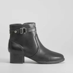 Botín tacón medio negro COMFEET