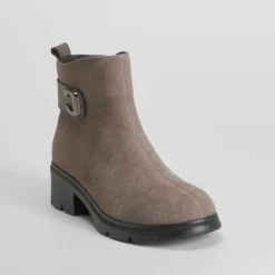 Botín tacón piel beige oscuro COMFEET
