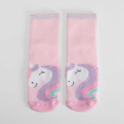 Calcetín antideslizante niña unicornio rosa MERKAL