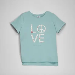 Camiseta verde love mujer