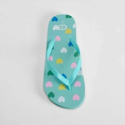 Chancla de dedo corazones y verde COCONUT