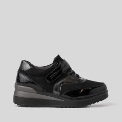 Deportiva casual cremallera lateral negra MYSOFT