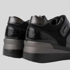 Deportiva casual cremallera lateral negra MYSOFT