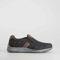 Deportiva casual slip on negra SENDA ROAD
