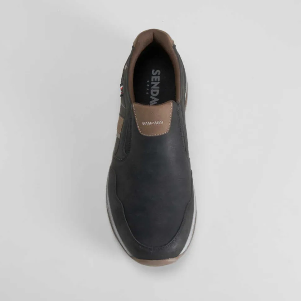 Deportiva casual slip on negra SENDA ROAD
