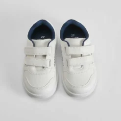 Deportiva con velcro bebé blanca y azul UTWO