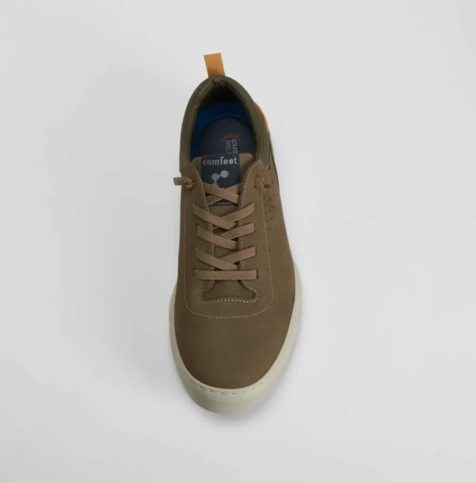 Deportiva confort manyara piel kaki COMFEET