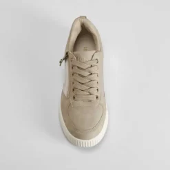 Deportiva cremallera lateral beige SENDA ROAD