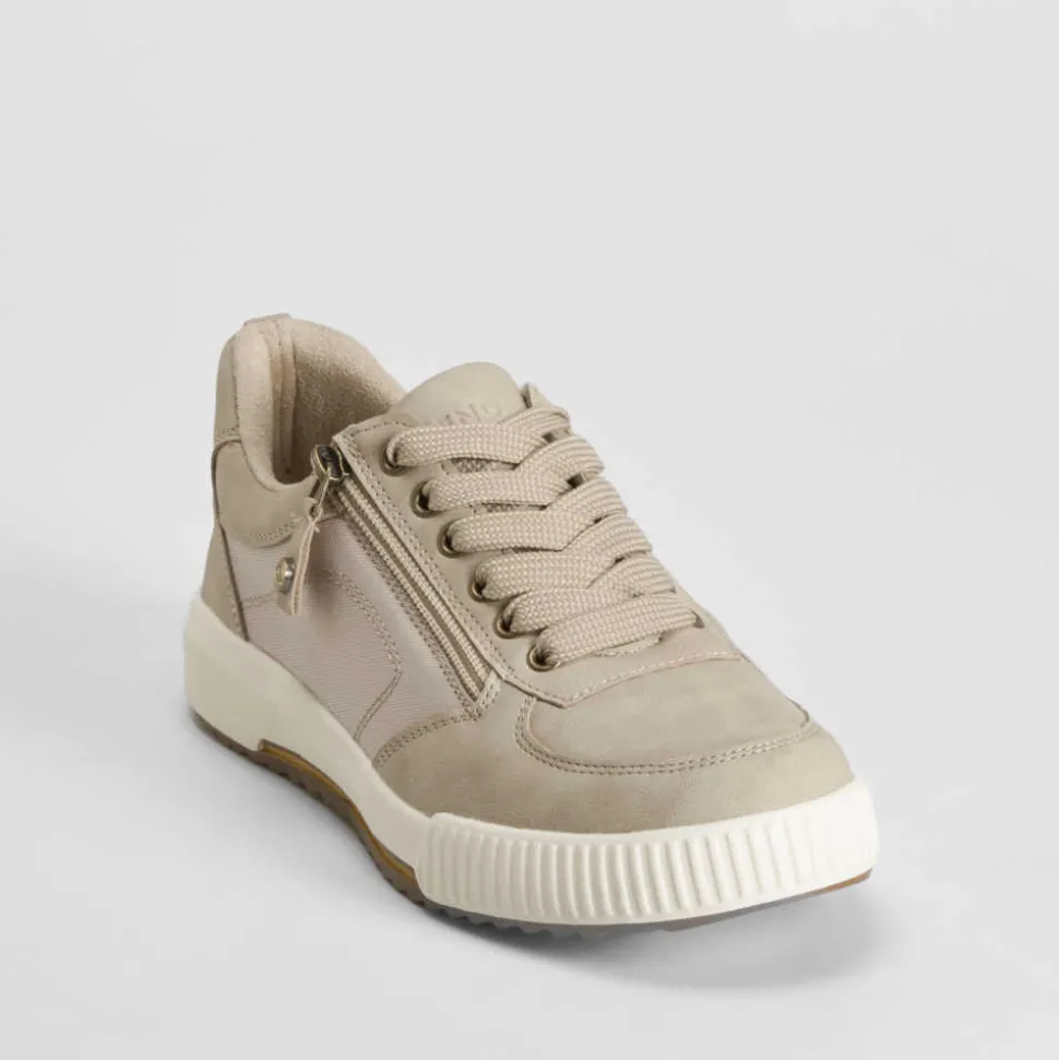 Deportiva cremallera lateral beige SENDA ROAD