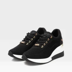 Deportiva cuña mesh negra XTI