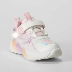 Deportiva de luces infantil blanca y rosa BEPPI