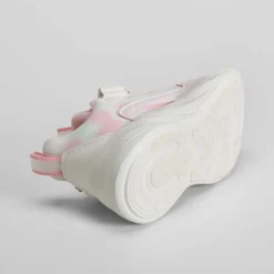 Deportiva de luces infantil blanca y rosa BEPPI