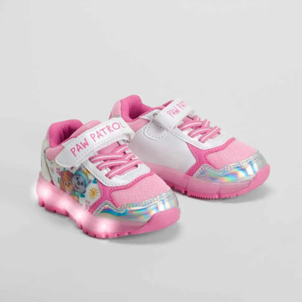 Deportiva luces blanca y rosa PATRULLA CANINA