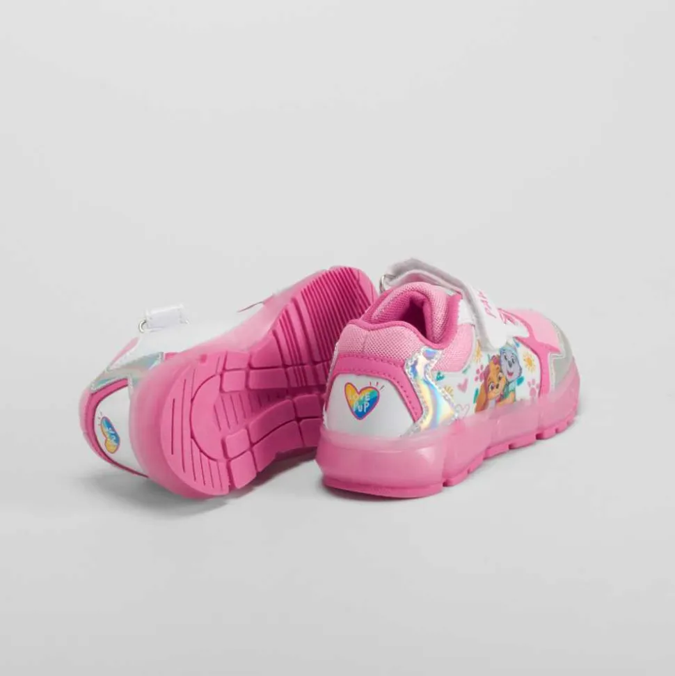 Deportiva luces blanca y rosa PATRULLA CANINA