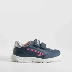 Deportiva piel tres velcros azul marino PABLOSKY