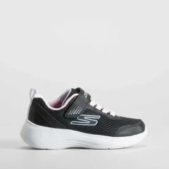 Deportiva selectors infantil negra y rosa SKECHERS